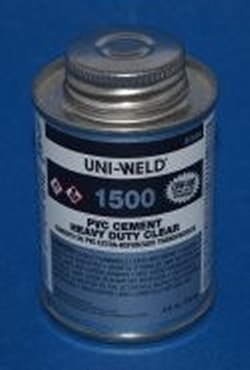 Uniweld CLEAR HEAVY BODIED Pint PVC Cement/Glue COO:USA - PVC-Glue-Uniweld