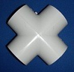 420-040-L 4” cross COO:CHINA - PVC-Fittings-Crosses