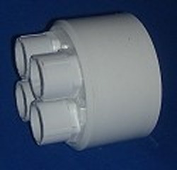 Custom Distributor 3” in and 4 3/4 ports out (non cancelable) - PVC-Distributors
