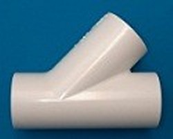 475-080 PVC-8inch 45 degree wye (Spears) COO:USA - PVC-Fittings-Wyes-45degree
