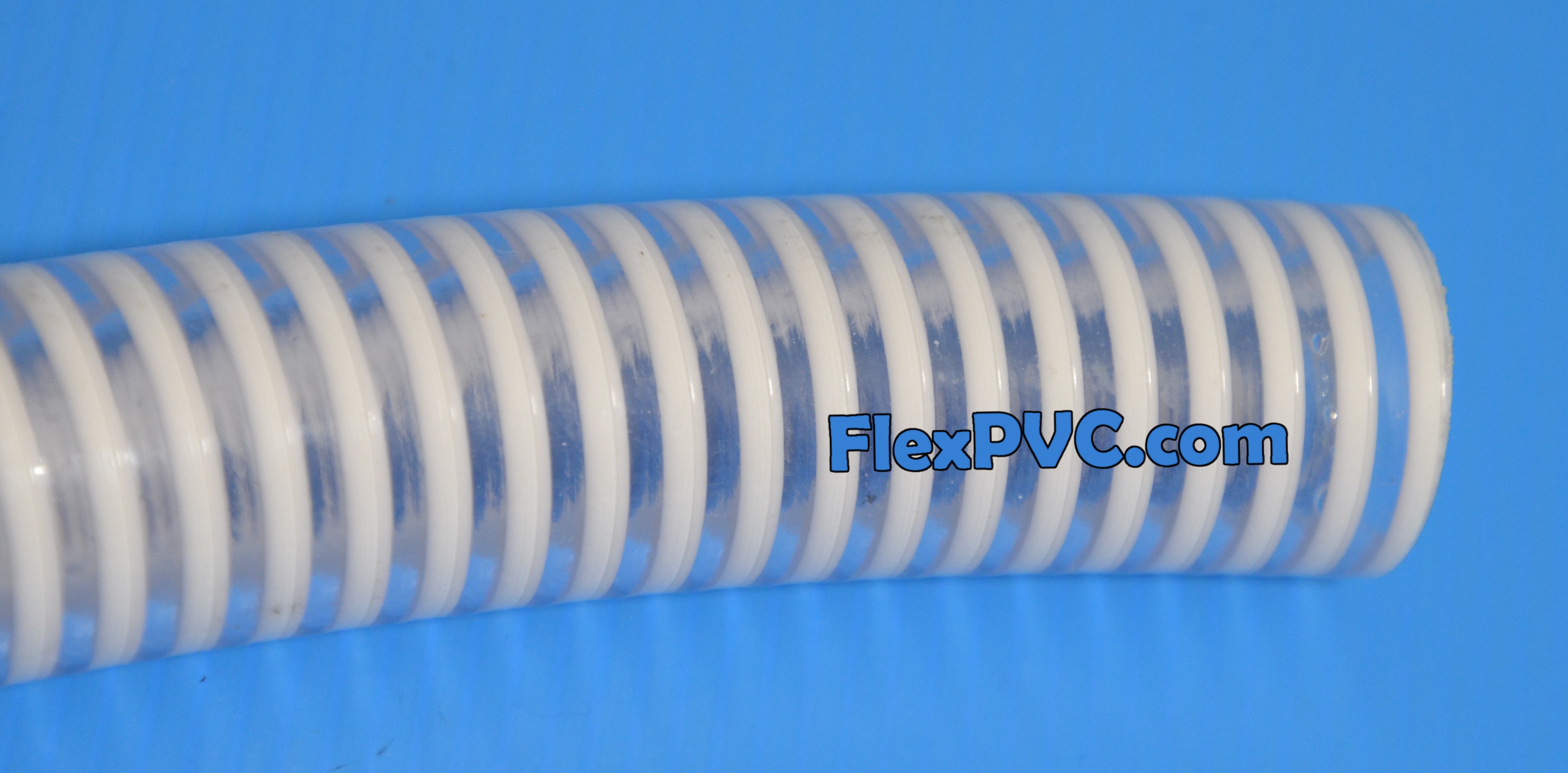 50 Foot 2" Inch ID White PVC Suction Discharge Super Flexible Hose Tubing Smooth 