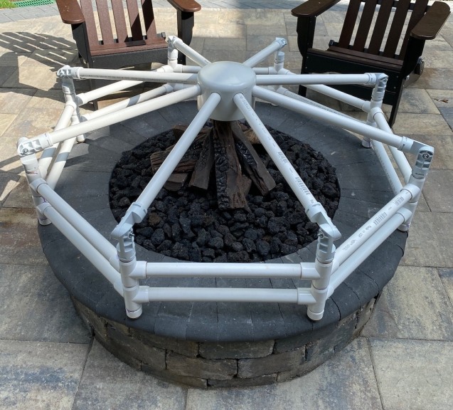 PVC Pipe & Fittings Firepit Cover Frame