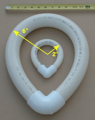 Flexible Pvc Pipe bent into a loop or circle